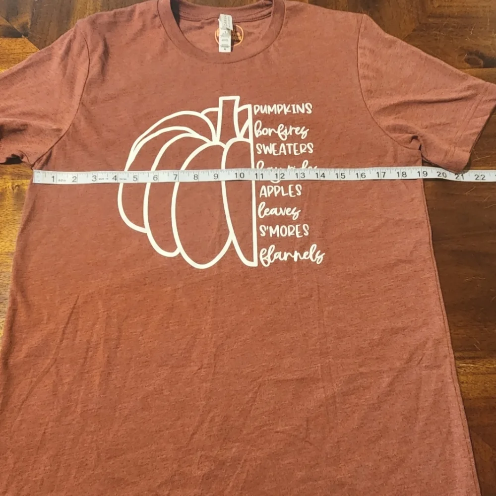 Women's Fall Theme Pumpkin Shirt Size Medium - Picture 4 of 8